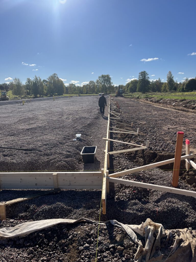Formsättning av grund