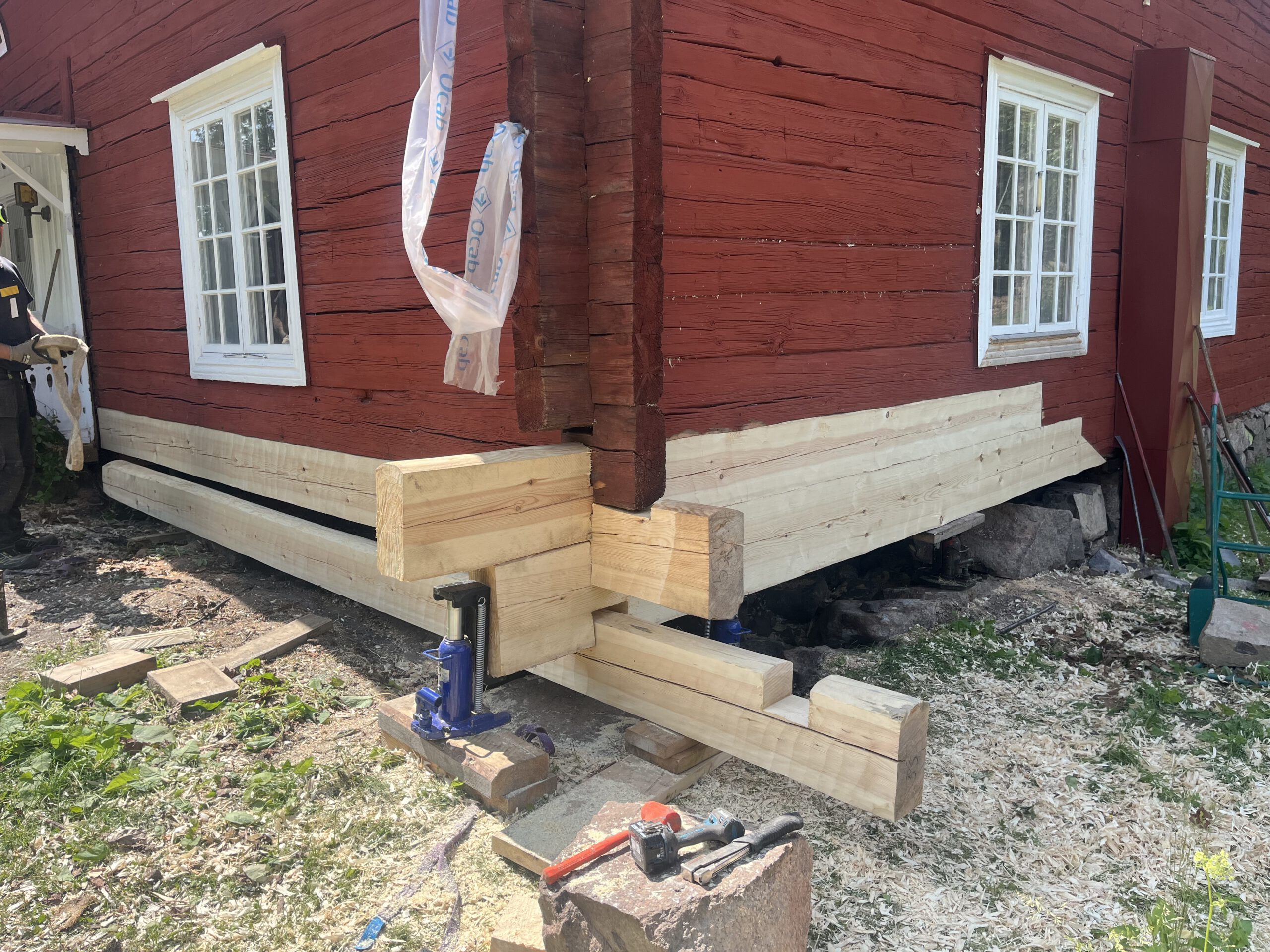 Syllbyte på timmerhus