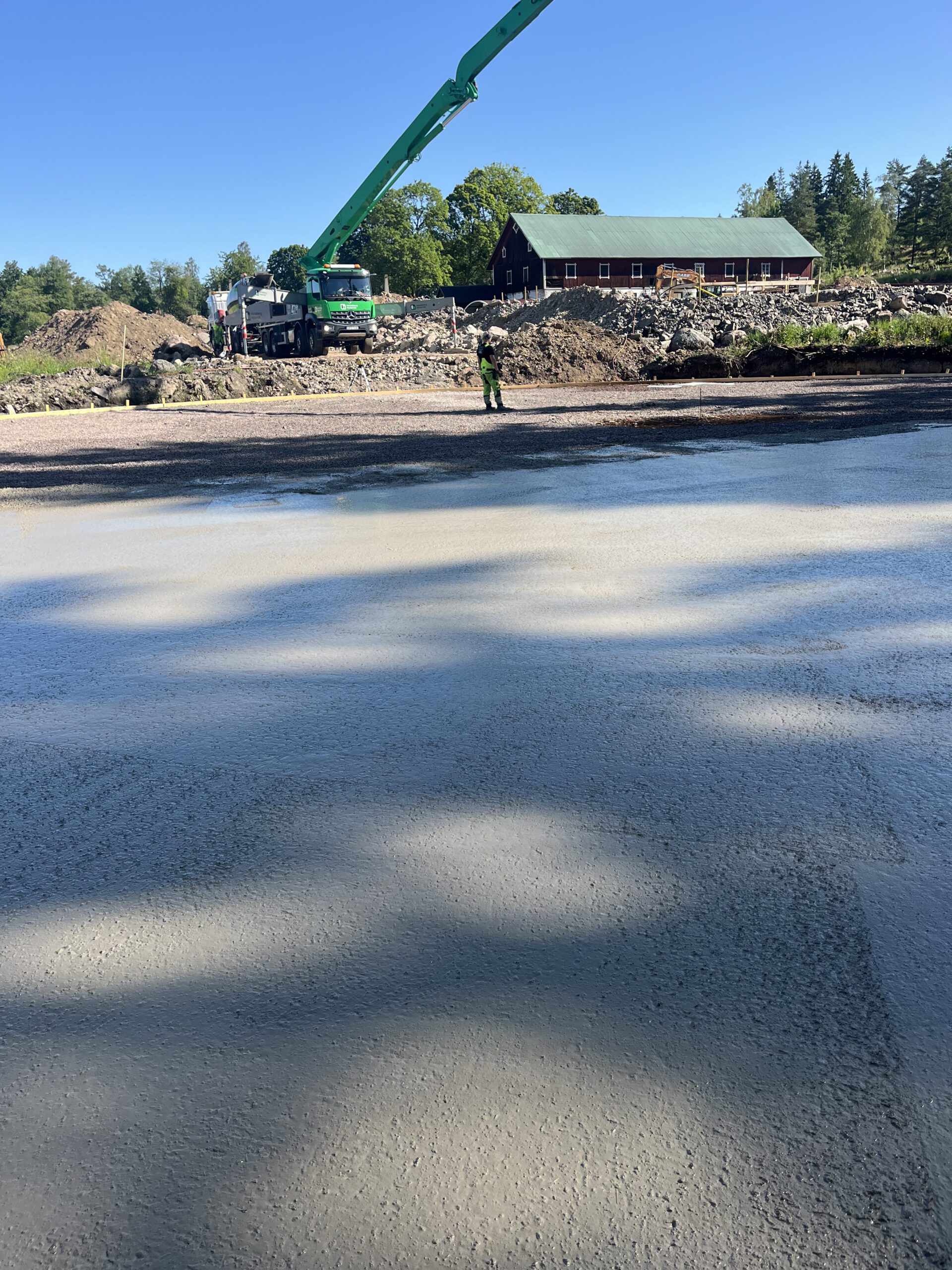 Gjutning av betongplatta